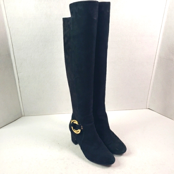 Karl Lagerfeld Paris 'Cami' Knee High Suede Boots - size 7 Women's - Picture 3 of 16